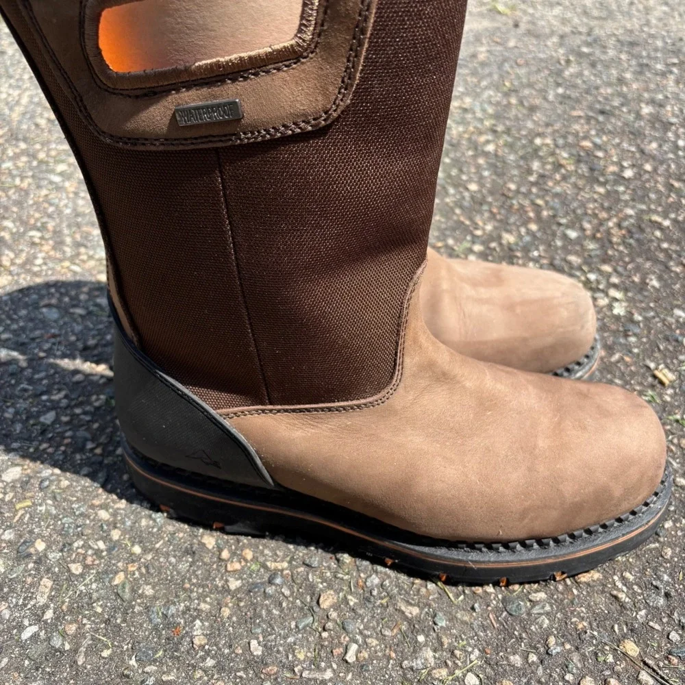 Ridgecut Wellington Mens RCT006TS Waterproof Steel Toe Work Boots Brown 11W